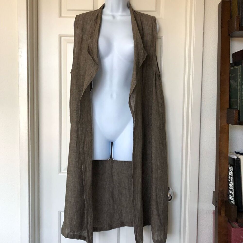 NWOT Match Point Women’s Sleeveless Linen Duster